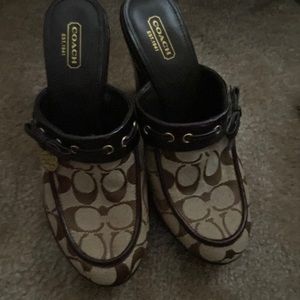 Coach size 8 1/2 platform heel shoes